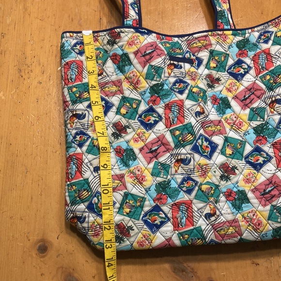 Vera Bradley Cuban Stamps Pattern Tote - Picture 8 of 14